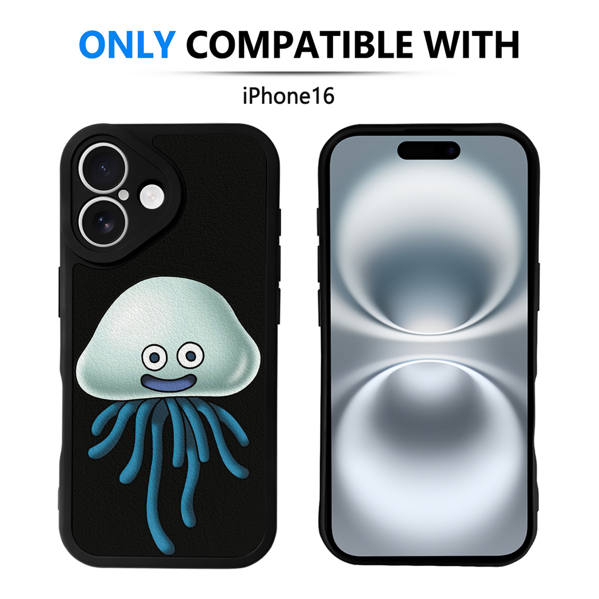 （画像用） ドラゴンクエスト Doragon Kuesuto Dragon Quest 【iPhone 16シリーズ対応】シリコンスマホケース（レザー調） 材質：シリコン